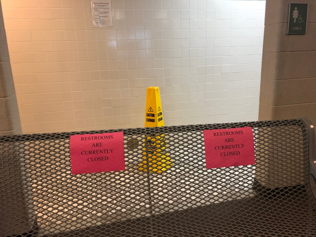 Broken faucets, gapped stalls, writing on the walls: Is this what SLHS&nbsp;deserves?